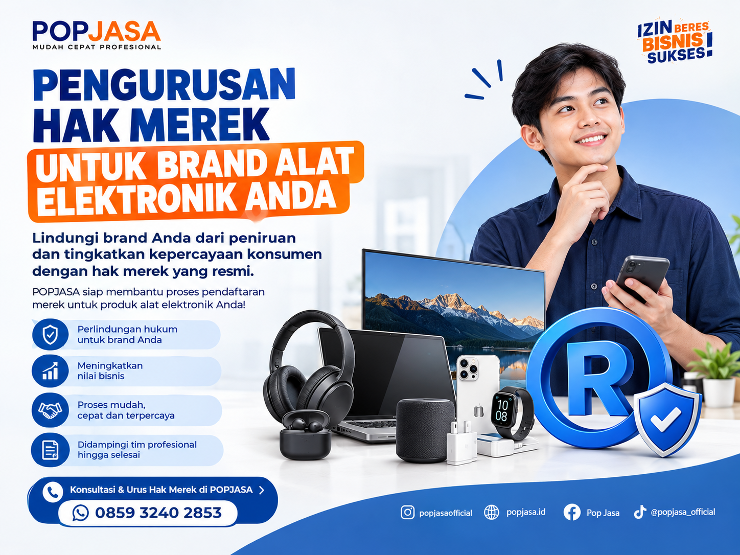 Mau Buka Toko Elektronik? Urus Perizinan Merek Secara Profesional di POP Jasa