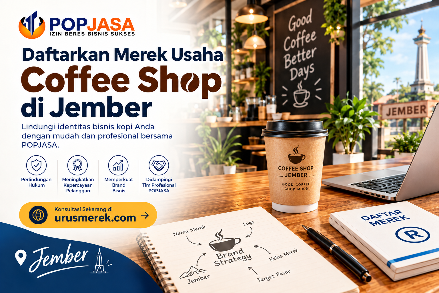 Daftarkan Merek Usaha Coffee Shop di Jember