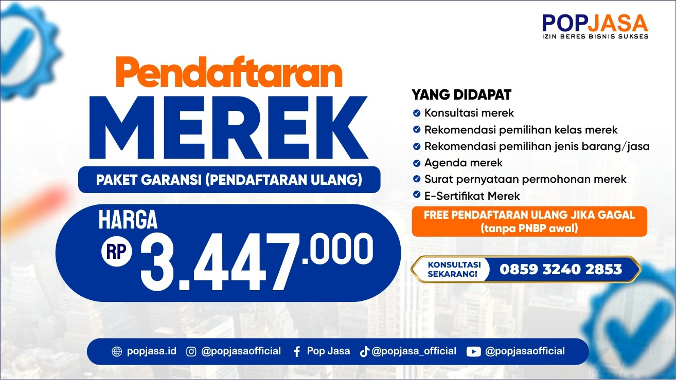 Paket Garansi Pendaftaran Merek